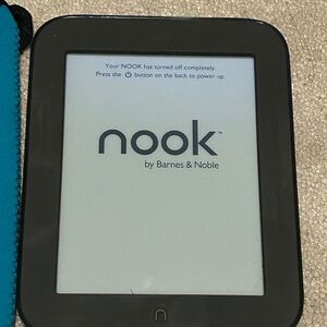 Nook eReader in black with gray display